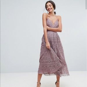 ASOS Tall Lace Cami Midi Dress